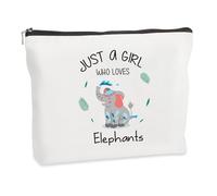 WRNZL Cadeau éléphant pour femmes et filles, trousse de maquillage amusante sur le thème des éléphants, cadeau idéal pour Noël, anniversaire, fête des mères, Noël, Saint-Valentin, remise de diplôme