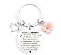 WRNZL Cadeau Fete des Meres Cadeau Maman Noel Fête des Mères Anniversaire Paques Halloween Retraite Merci Maman Cadeaux Idee Original Utile Insolite Porte Clef
