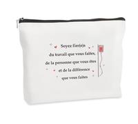 WRNZL Cadeau Infirmiere Accessoires Cadeau pour Etudiant Medecine Infirmière Medecin Etudiant Infirmier Noel Anniversaire Paques Halloween Retraite Merci Cadeaux Idee Original Utile Trousse Maquillage