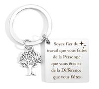 WRNZL Merci Cadeau Maitresse D'école Fin D'année Cadeau Atsem Creche Maîtresse Professeur Institutrice Prof Nounou Collègue Infirmiere Medecin Amie Cadeaux Idee Original Utile Insolite Porte Clef