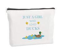 WRNZL Trousse de maquillage amusante sur le thème des canards pour femmes et filles, cadeau idéal pour Noël, anniversaire, Saint-Valentin, fête des mères, Noël, remise de diplôme