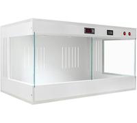 Wrobelax Terrarium en verre panoramique pour reptile - Pour garder au chaud - Boîte d'alimentation pour animaux - Cage transparente pour lézard, serpent, dragon barbu, tortue, caméléon (taille : 60 x