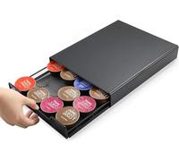 Wrobic Porte-capsules de café pour Nespresso Originalline, Vertuo, Dolce Gusto, organisateur de tiroir de rangement avec design anti-vibration, petit distributeur de capsules de café en métal, noir