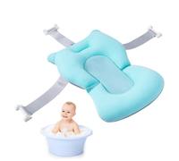 Wrohto Baby Bath Cushion For Tub - Adjustable Anti-skid Support Pillow For Bathtub,Baby Bath Accessories, Baby Care Pad With Buckles And 3 Safety Belts For Home Traveling
