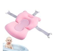 Wrohto Baby Bath Pad | Adjustable Anti-skid Support Pillow For Bathtub,Baby Bath Accessories, Baby Care Pad With Buckles And 3 Safety Belts For Home Traveling