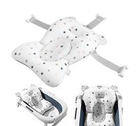 Wrohto Baby Bathtub Cushion Pad - Adjustable Anti-skid Support Pillow For Bathtub - Baby Bath Accessories, Baby Care Pad With Buckles And 3 Safety Belts For Home Traveling