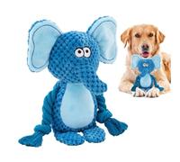 Wrohto Dog Squeaky Toy, Cartoon Rope Doll Puppy, Creative Pet Chewing Interactive Doll, Fox, Elephant, Frog Squeaky Toys for Chewer, Interactive Engagement 24cm/9.45 inches