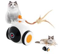 Wrohto Interactive Cat Toy Ball, Enrichment Rolling Smart Ball, Rechargeable Motion-Activated Design, Automatic Play Mode, Lightweight Build, for Indoor Games, Exercise, All Breeds Use, 10x9.5x11.5cm