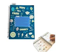 Wrohto Planificateur chrétien, planificateur d'apprentissage religieux pour homme et femme, journal académique, 21,6 x 27,9 cm, 350 g, journal d'étude catholique pour l'école, l'église, les notes de
