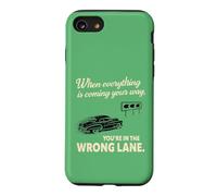 Wrong Lane Voiture Vintage Sarcastique Conduite Humour Coque pour iPhone SE (2020) / 7/8