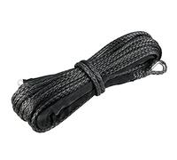 WROUGH Corde de treuil synthétique de 0,6 cm x 15,2 m avec Manchon de Protection et cosse, résistance à la Rupture de 4,5 kg - Corde de treuil Robuste pour VTT, UTV, remorque de Bateau, Jeep, Quad,
