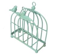 Wrought Iron Bird Cage Paper Towel Holder - Vertical Tabletop Napkin Rack for Kitchen Restaurant - Vintage Hotel Storage Decor Porte-serviettes