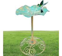 Wrought Iron Bird Feeder - Attract Beautiful Wild Birds Daily | Decorative Garden Bird Waterer Heavy Duty Metal | Ideal for Nature Lovers and Backyard Decor, Rust-Proof Hanging Bowl Design