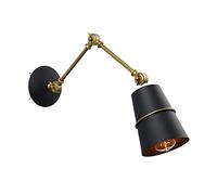Wrought Iron Retro Long Arm Wall Light Bedroom Living Room Interior Lighting Wall Sconces Industrial Style Restaurant Adjustable Telescopic Wall Light Fixtures E27 Screw