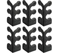 Wrought Iron Skirting Corner Edge Guards 6Pcs(Black)
