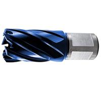 WRS Foret à carotter haute capacité en acier HSS/TIALN revêtu d'acier/aluminium/VA Profondeur de coupe 30 mm Weldon 19 mm Taille : 25 mm Ø