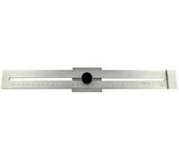 WRS Trusquin de gaufrage, chrome mat, échelle laser, division mm, bord de traçage trempé, tailles nom: 300 mm jauge en inox