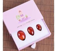 wrtgerht Yoni Oeufs Coffret Cadeau Agate Naturelle Perceuse Cornaline Oeufs Pierre Boule De Cristal Kegel Exercice Massage, 3 Pcs Pierre de Cristal (Color : 3 Pcs and Gift Box)