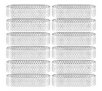 Wrtysully 12 PièCes Moules à Tartelettes Ovales Mousse à Dessert FrançAise Anneau de Aux Fruits Anneau de Quiche Moule à Gâteau, Anneau de Mousse à en Acier Inoxydable