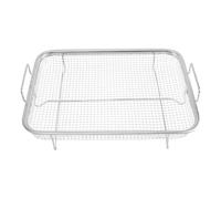 Wrtysully 1Pcs Panier de Friteuse à Air pour Four, Panier de Gril en Acier Inoxydable, Panier en AntiadhéSive, Panier de Grille de Plateau de Friteuse à Air