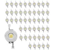 Wrtysully 50Pcs 1W Diode Haute Puissance Blanc Froid LED Perles 1 Watt Lampe Puce 3V-3.4V