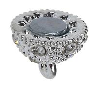 Wrtysully 5X Fermoir Attache Aimant en Metal Strass Boule 10mm