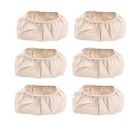 Wrtysully 6 PièCes Forme Ovale Couverture de Panier à Pain en Rotin Naturel Pâte à Pâtisserie au Levain Panier à L'éPreuve du Pain Doublure en Tissu