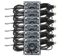 Wrtysully 6 Pièces Module de Caméra 100 Degrés 1MP OV9732 1280x720 USB Pilote Gratuit Mise au Point Manuelle, avec Câble de 3 Mètres pour WinXP/7/8/10