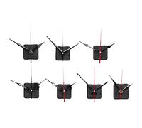 Wrtysully 7 Ensembles de MéCanisme de Mouvement D'Horloge à Quartz, MéCanismes D'Horloge à Arbre Court Silencieux avec Aiguilles, PièCes de MéCanisme D'Horloge Murale