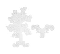 Wrtysully Arbre Organisateur RéSine Moules pour RéSine CouléE Porte-Anneau Moules en Silicone pour Collier Boucle d'oreille PréSentoir Moule