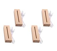 Wrtysully Base Lumineuse Rectangulaire en Bois, Support de Lampe de PiéDestal de Base D'Affichage à LED en Bois pour L'Acrylique, Le Cristal, la Veilleuse, l'art de RéSine