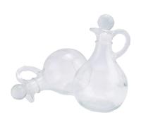 Wrtysully Bouteilles D' et de Vinaigre en Verre (Ensemble de 2 PièCes) Bouteille de Distributeur D' en Verre Ronde avec Bouchon