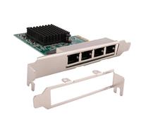 Wrtysully Cartes RéSeau Adaptateur RéSeau/Ethernet/LAN Carte RéSeau PCI-E Carte RéSeau Realtek RJ45 Internet Ethernet Gigabit 4 Ports