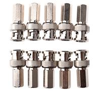 Wrtysully Connecteurs Coaxiaux Mâles BNC à Visser CCTV RG59 Lot de 10