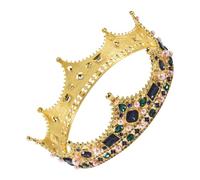 Wrtysully Couronnes de Roi D'Or pour - Couronne de Cristal de Strass Vintage Baroque, Couronne ComplèTe de Rois pour pour la SoiréE de de ThéÂTre