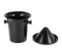 Wrtysully Crachoir à Vin en Plastique Noir - Taille Standard avec Seau à Champagne en Entonnoir Noir