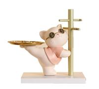 Wrtysully Décoration de Chat, Support de Rangement pour Clés, Plateau de Rangement, Accessoires de Décoration pour, Cadeau Rose