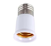 Wrtysully E27 a E27 Adaptateur a etendre d'ampoule Blanc avec Douille Argent