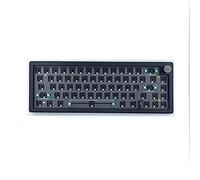 Wrtysully GMK67 Kit de Clavier MéCanique à RéTroéClairage RVB RemplaçAble à Chaud Bluetooth 2.4G sans 3 Modes Clavier Bricolage Personnalisé Noir