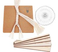 Wrtysully Kit de Macramé DIY avec Planche et Épingles en Macramé, Outils pour Macramé, Fournitures pour Macramé