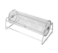 Wrtysully Panier de Barbecue en Acier Inoxydable pour Rôtisserie, Cage en Roulante pour Rôtir, Accessoire de Barbecue pour Une Cuisson Uniforme