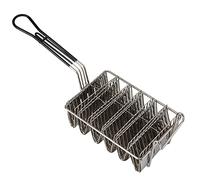 Wrtysully Panier de Friteuse à Tacos, Friteuse à Coquillages Taco, Peut Contenir 6 Coquillages Panier à Tacos pour Friteuse avec PoignéE de PréHension