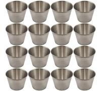 Wrtysully Paquet de 24 Tasses de Sauce à Condiments en Acier Inoxydable, Tasses à Sauce de Trempage de Qualité Commerciale, Tasses à Condiments Ramekin