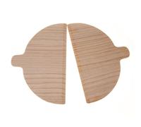 Wrtysully Pelle à Pizza Pièces de Boulangerie à Pizza Outil de Cuisson Semi-Circulaire Planche à Pizza en Bois Outil Spécial pour Four à Pizza Portable