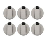 Wrtysully Poêles Boutons Cuisinière, Bouton De Four 6Pcs, Alliage De Zinc 6Mm Boutons De Commande De Poêle À Argent Universel Argent Adaptateurs Four Rotary Switch