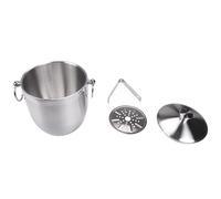 Wrtysully Seau à Glace en Acier Inoxydable avec Pinces Litre à Double Paroi Isolé avec Pinces et Couvercle à Glace (3L)