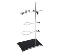 Wrtysully Support de Support en MéTal de Qualité Laboratoire, Pince de Burette DoubléE de LièGe avec 2 Anneaux de Cornue (2 Pouces, 3 Pouces de DiamèTre)