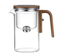 Wrtysully Théière Magique en Verre avec Séparation d'eau de 600 ML Théière Magique avec Infuseur Théière en Verre avec Passoire