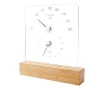 Wrtysully Thermomètre de Sauna 2 en 1 Fahrenheit Thermomètre Hygromètre avec Lumière LED Accessoires de Sauna pour Sauna Chambre Hôtel