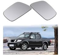 WRUHUA Verre de Rétroviseur Verre de Recul Miroir pour N/ISSAN NAVARA D40 2004-2015 96366EB10A 96365EB10A 96366EB11A 96365EB11A, avec Plaque de Support Remplacement,right-1pcs
